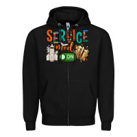 Black service mode on Zipper Hoodie - NancyCooperArtShop