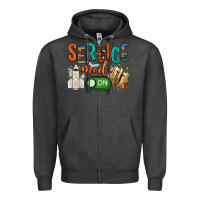 Charcoal Heather service mode on Zipper Hoodie - NancyCooperArtShop