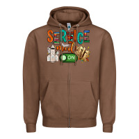 Chestnut service mode on Zipper Hoodie - NancyCooperArtShop