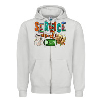 Dove Grey service mode on Zipper Hoodie - NancyCooperArtShop