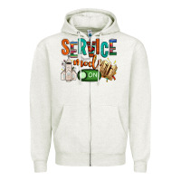 Oatmeal Heather service mode on Zipper Hoodie - NancyCooperArtShop
