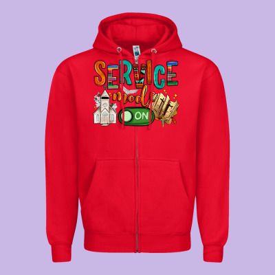 Service Mode On Zipper Hoodie Designed By Nancycooperartshop