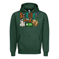 Sports Green service mode on Zipper Hoodie - NancyCooperArtShop