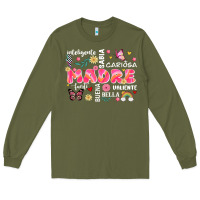 Army Green ella es mama Long Sleeve Tee - JahusDesignShop