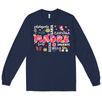 Navy ella es mama Long Sleeve Tee - JahusDesignShop