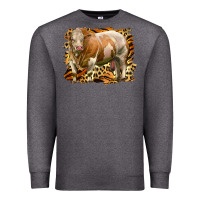 Charcoal Heather western simmental bull Premium Sweatshirt - LillyAllenDesigns