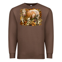 Chestnut western simmental bull Premium Sweatshirt - LillyAllenDesigns