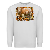 Dove Grey western simmental bull Premium Sweatshirt - LillyAllenDesigns