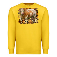 Lemon western simmental bull Premium Sweatshirt - LillyAllenDesigns