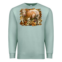 Seafoam western simmental bull Premium Sweatshirt - LillyAllenDesigns