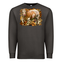 Smoke western simmental bull Premium Sweatshirt - LillyAllenDesigns