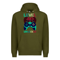 Army Green Level 40 Unlocked Premium Hoodie - Bettercallsaul