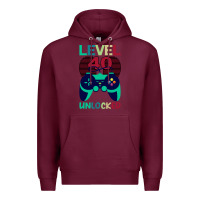 Burgundy Level 40 Unlocked Premium Hoodie - Bettercallsaul