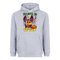 Heather Grey too cute to spook Heavyweight Hoodie - LillyAllenDesigns