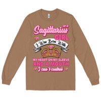Toasted Coconut As A Sagittarius Girl I Was Born With My Heart On My Sleeve And  Mouth Long Sleeve Tee - Jasminsmagicworld