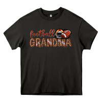 Asphalt football grandma with leopard Heavy Core Tee - texasbilliewilder