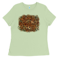 Matcha leopard tooled leather turquoise Ladies Tee - RanaPortraitStore