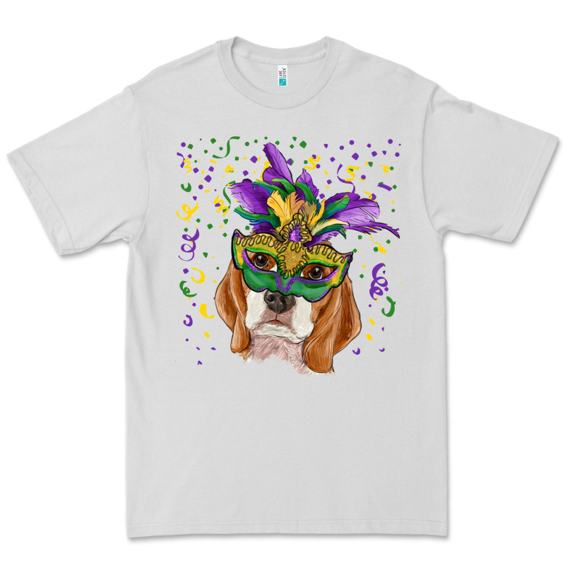 Mardi Gras  Mask Beagle Premium Tee by RanaPortraitStore | Teevron