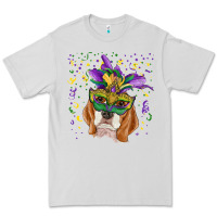 Dove Grey mardi gras  mask beagle Premium Tee - RanaPortraitStore