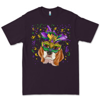 Plum mardi gras  mask beagle Premium Tee - RanaPortraitStore