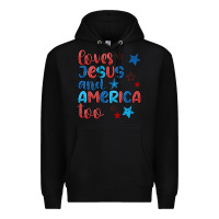 Black love jesus and america too Premium Hoodie - JahusDesignShop
