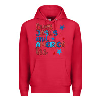 Cardinal love jesus and america too Premium Hoodie - JahusDesignShop
