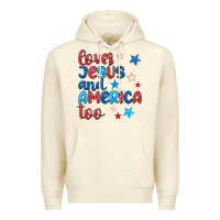 Sandshell love jesus and america too Premium Hoodie - JahusDesignShop