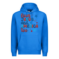 True Royal love jesus and america too Premium Hoodie - JahusDesignShop