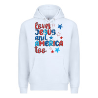 White love jesus and america too Premium Hoodie - JahusDesignShop