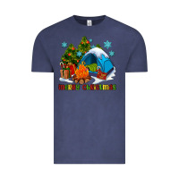 Vintage Denim merry Christmas camp Vintage Tee - AdoDesignShop