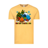 Vintage Mustard merry Christmas camp Vintage Tee - AdoDesignShop