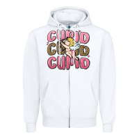 White cupid cupid cupid valentine's day Zipper Hoodie - MaliasSmallBusiness