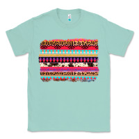Seafoam aztec western leopard cowhide background Classic Tee - AdoDesignShop