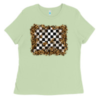 Matcha racing leopard background Ladies Tee - RanaPortraitStore