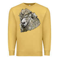 Antique Gold lincoln sheep head Premium Sweatshirt - LillyAllenDesigns
