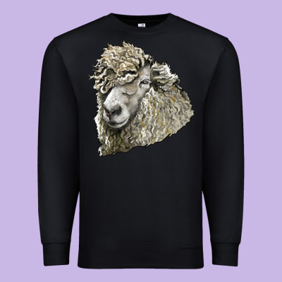 Lincoln Sheep Head Premium Sweatshirt Designed By Lillyallendesigns