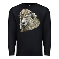 Black lincoln sheep head Premium Sweatshirt - LillyAllenDesigns