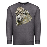 Charcoal Heather lincoln sheep head Premium Sweatshirt - LillyAllenDesigns