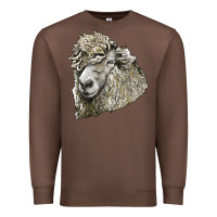Chestnut lincoln sheep head Premium Sweatshirt - LillyAllenDesigns