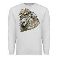 Dove Grey lincoln sheep head Premium Sweatshirt - LillyAllenDesigns