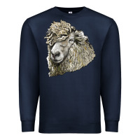 Navy lincoln sheep head Premium Sweatshirt - LillyAllenDesigns