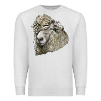Oatmeal Heather lincoln sheep head Premium Sweatshirt - LillyAllenDesigns