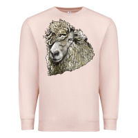 Pale Pink lincoln sheep head Premium Sweatshirt - LillyAllenDesigns