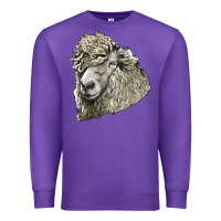 Purple lincoln sheep head Premium Sweatshirt - LillyAllenDesigns