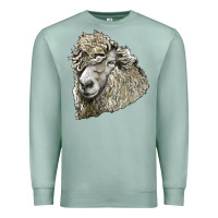 Seafoam lincoln sheep head Premium Sweatshirt - LillyAllenDesigns