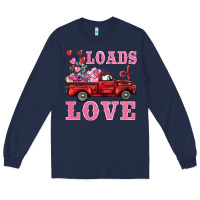 Navy loads of love truck Long Sleeve Tee - BarkalooDesign