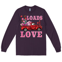 Plum loads of love truck Long Sleeve Tee - BarkalooDesign