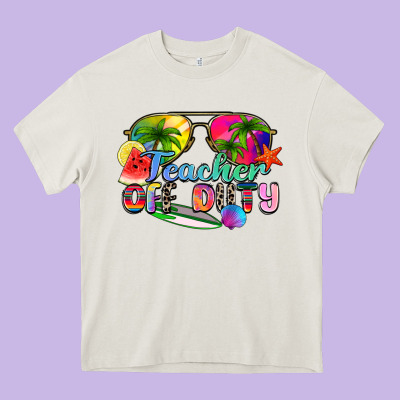 Teacher Off Duty Heavy Core Tee Designed By Zillion Design Studio