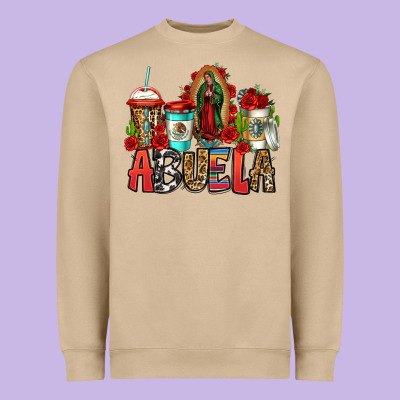 Lady Of Guadalupe Abuela Coffee Cups Heavyweight Sweatshirt Designed By Jasminsmagicworld