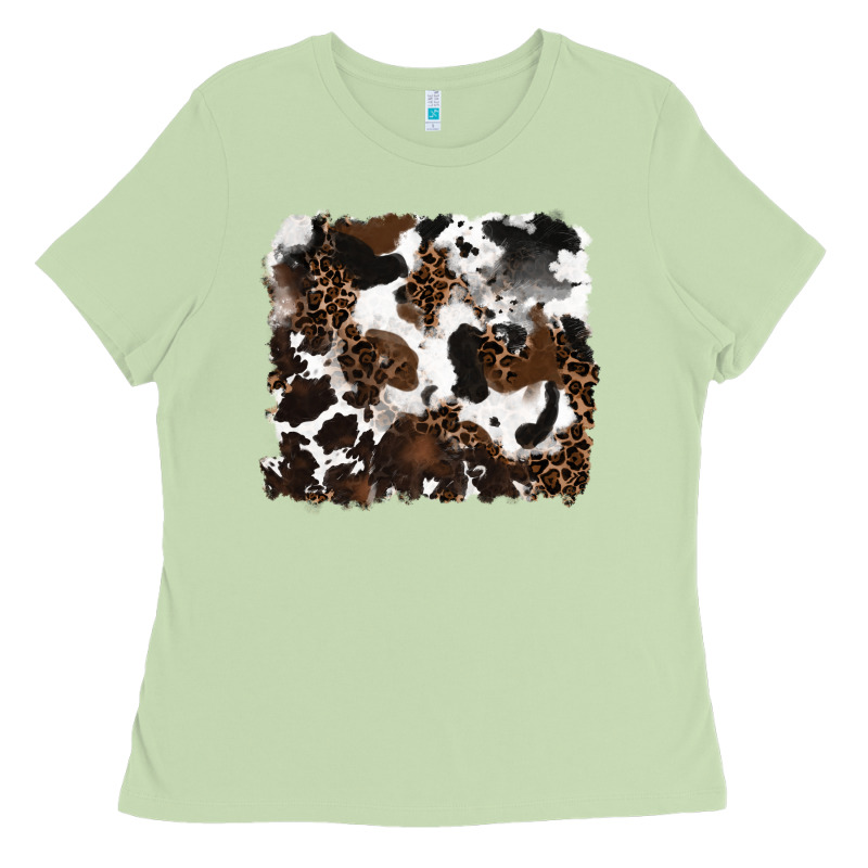 Leopard Cowhide Background Ladies Tee by RanaPortraitStore | Teevron